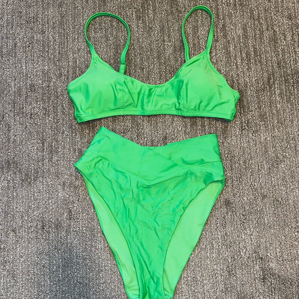 Aerie Bright Green Bikini Set